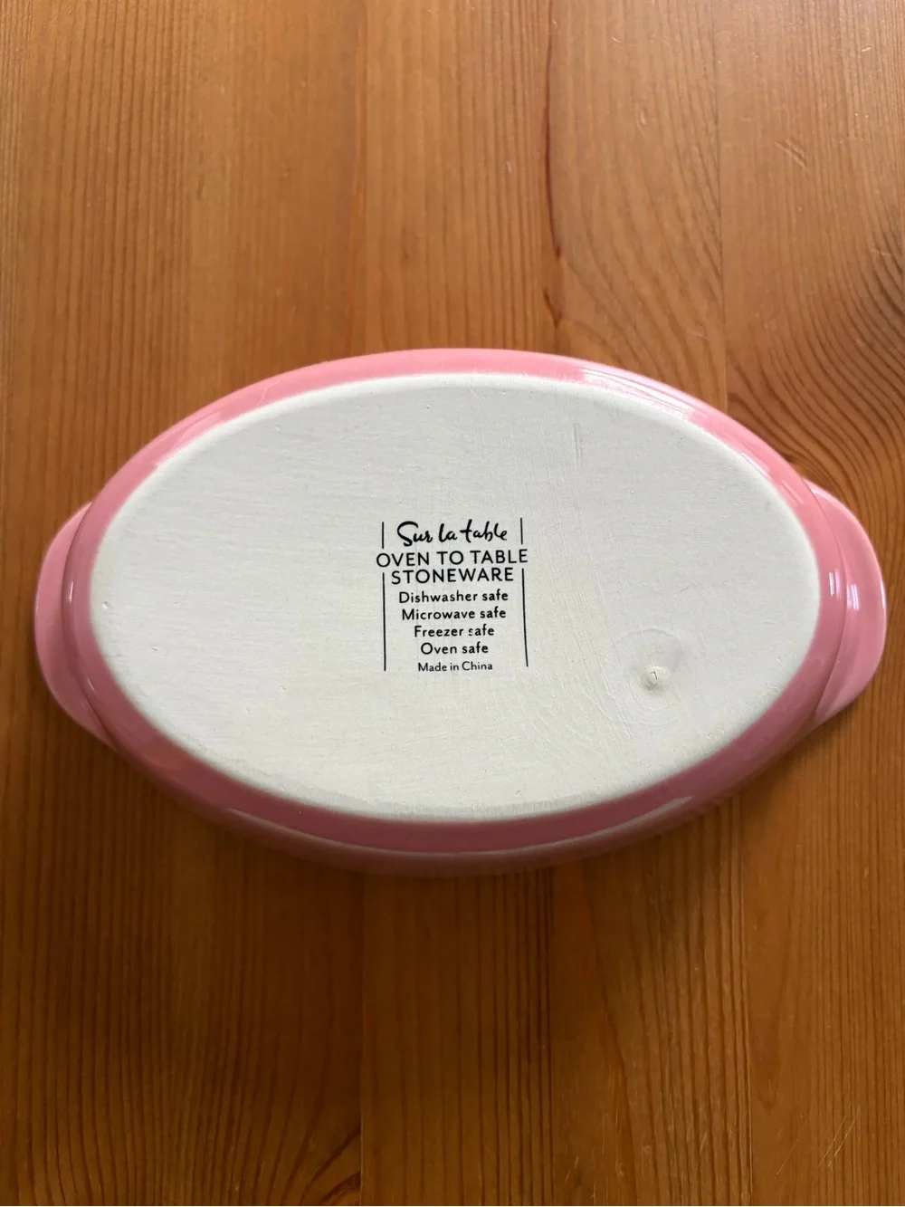 Sur La Table White and Pink stoneware set